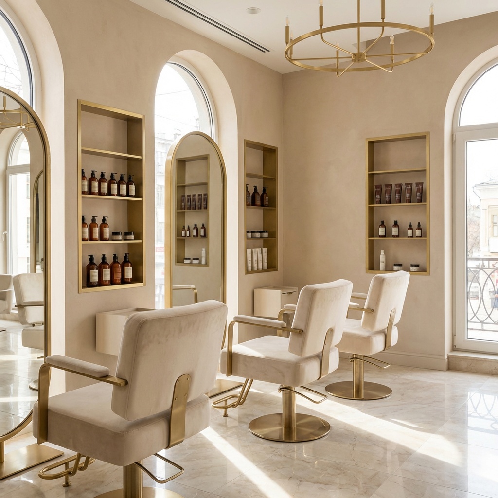 Интерьер зала волос салона ЗОНА КОМФОРТА